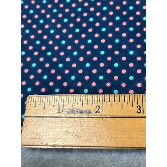 Polka Dot Navy Cotton Fat Quarter Fabric 18"x22" For Sewing Quilting Projects - Picture 2 of 3